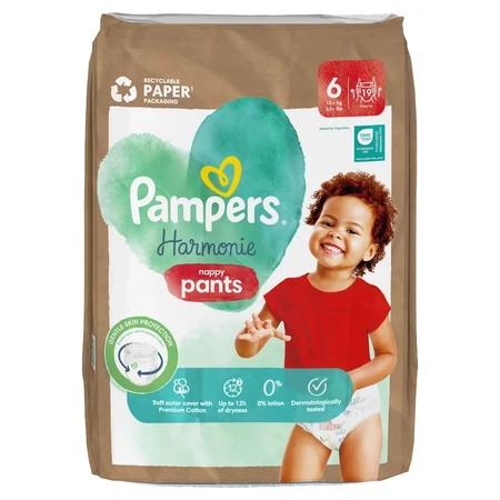 Pampers Harmonie Pants, couches, taille 6, 15 kg+, 19 pcs