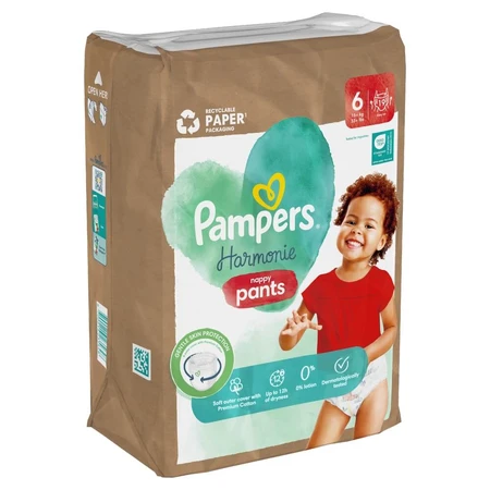 Pampers Harmonie Pants, couches, taille 6, 15 kg+, 19 pcs