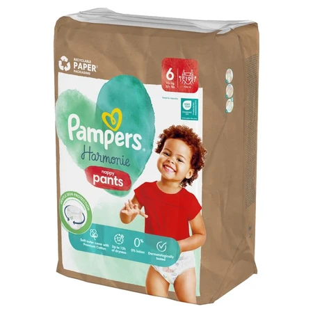 Pampers Harmonie Pants, couches, taille 6, 15 kg+, 19 pcs