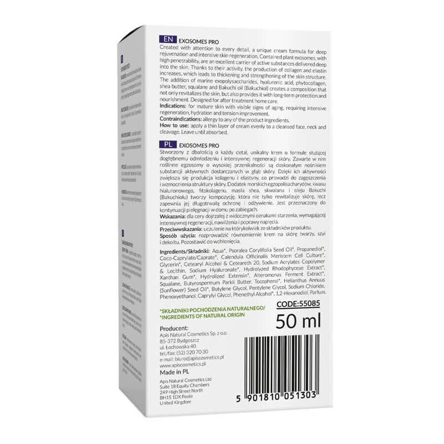 Apis Exosomes Pro Home Terapis, biostimulerende crème met plantenexosomen, 50 ml