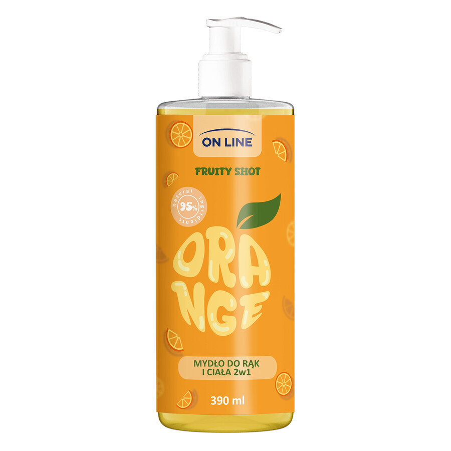 Flüssigseife On Line Fruity Shot Orange, 390 ml
