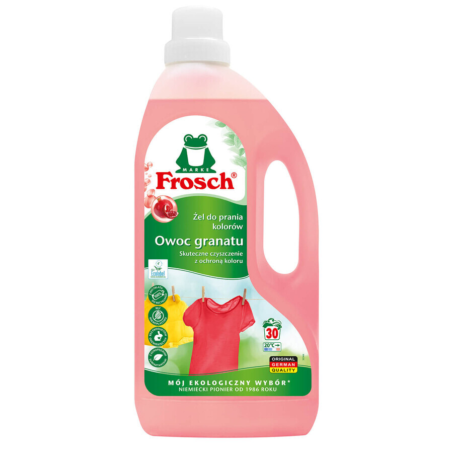 Frosch set, fabric softening gel, pomegranate, 2 x 1.5 l + fabric softening concentrate, pomegranate, 750 ml + waste separation bags, 3 free of charge