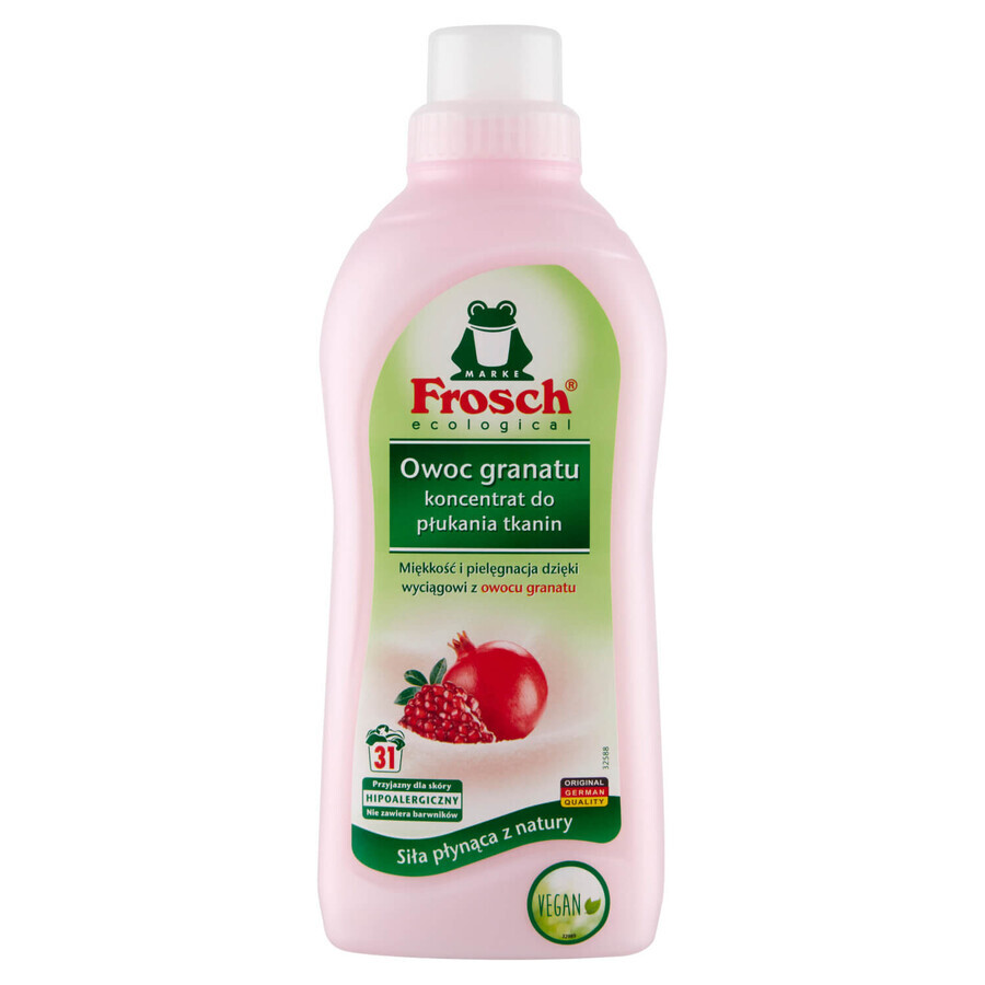 Frosch set, fabric softening gel, pomegranate, 2 x 1.5 l + fabric softening concentrate, pomegranate, 750 ml + waste separation bags, 3 free of charge