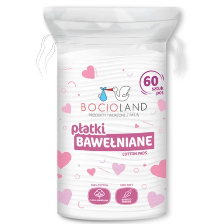 Bocioland, cotton pads, 60 pieces