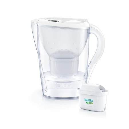 Brita Marella, jarra con filtro 2,4 l, blanca + filtro Maxtra Pro Pure Performance, 1 ud.