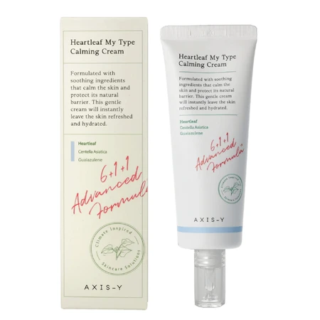 Axis-y Heartleaf My-Type Crema Calmante, crema facial hidratante y calmante, 60 ml