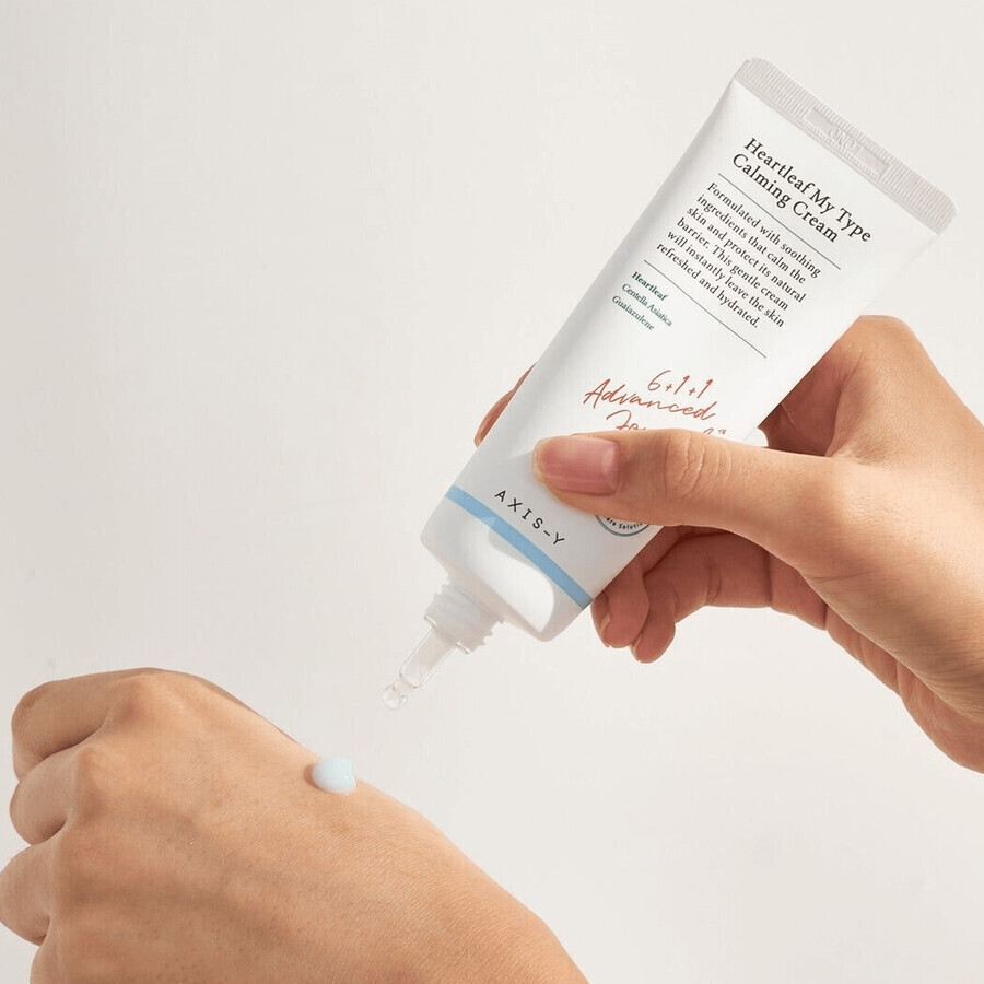 Axis-y Heartleaf My-Type Calming Cream, crème hydratante et apaisante pour le visage, 60 ml