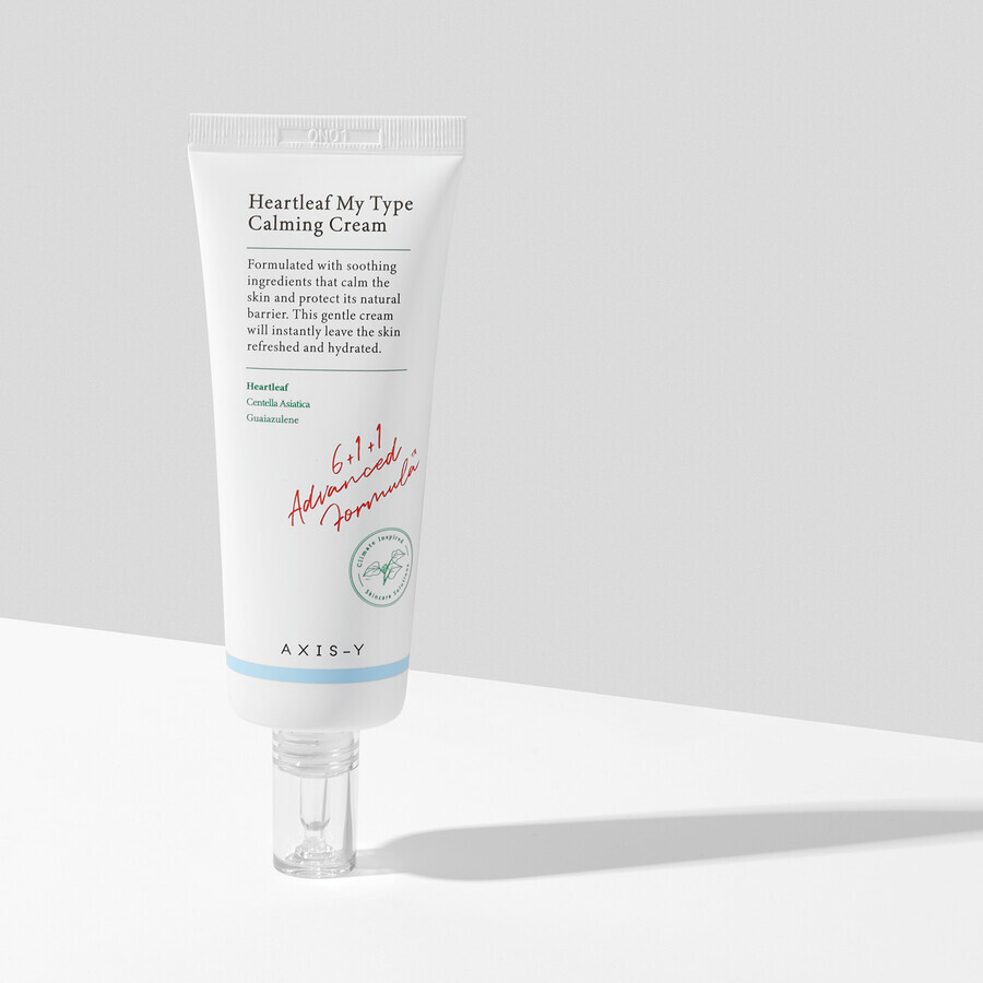 Axis-y Heartleaf My-Type Calming Cream, crème hydratante et apaisante pour le visage, 60 ml