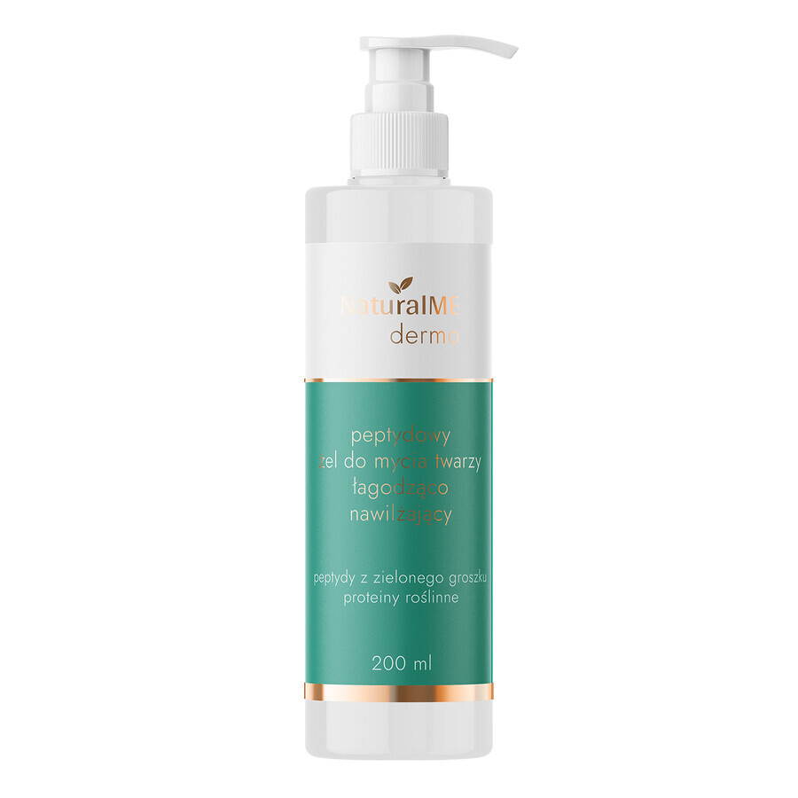 NaturalME Dermo, Beruhigendes und feuchtigkeitsspendendes peptidisches Reinigungsgel für das Gesicht, 200 ml