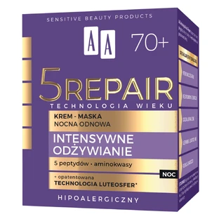 AA Age Technology 5 Repair Nutrición Intensiva Mascarilla Crema de Noche Reparadora 70+ 50ml