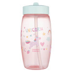 Canpol Babies, biberon à bec pliable, licornes, rose, 56/618, à partir de 4 ans, 400 ml Canpol Babies, biberon à bec pliable, licornes, rose, 56/618, à partir de 4 ans, 400 ml
