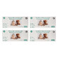 Medical cotton set, cosmetic towels for babies and children, 23 x 20 cm, 100% cotton, from birth, 4 x 50 pieces