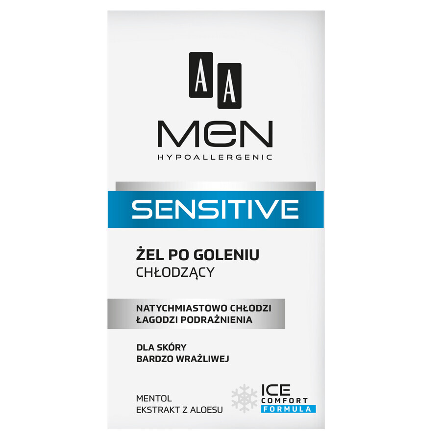 AA Men Sensitive, cooling after-shave gel for very sensitive skin, 100 ml