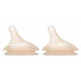 Suavinex Zero Zero, flessenspeen, silicone, anti-colic, medium flow, maat M, vanaf 3 maanden, 2 stuks