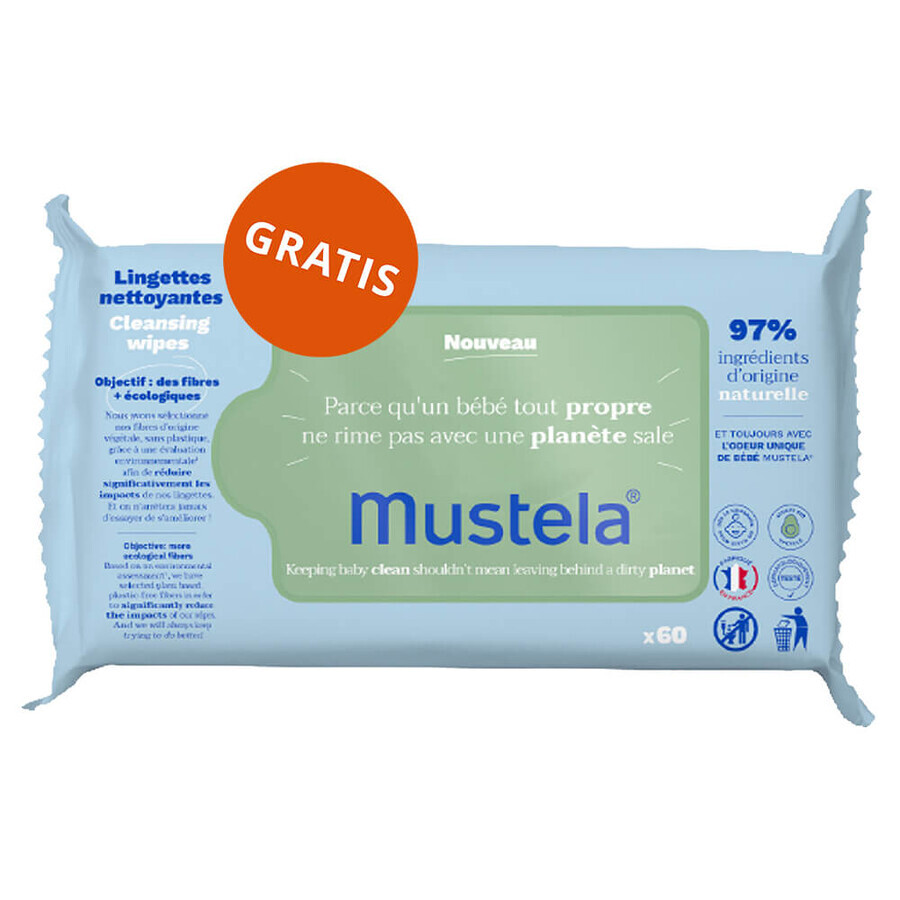 Set Bebilon Advance Pronutra 5 Junior, milk-based nutritious formula for pre-schoolers, 2 x 1000 g + Mustela wet wipes, 60 pieces free of charge