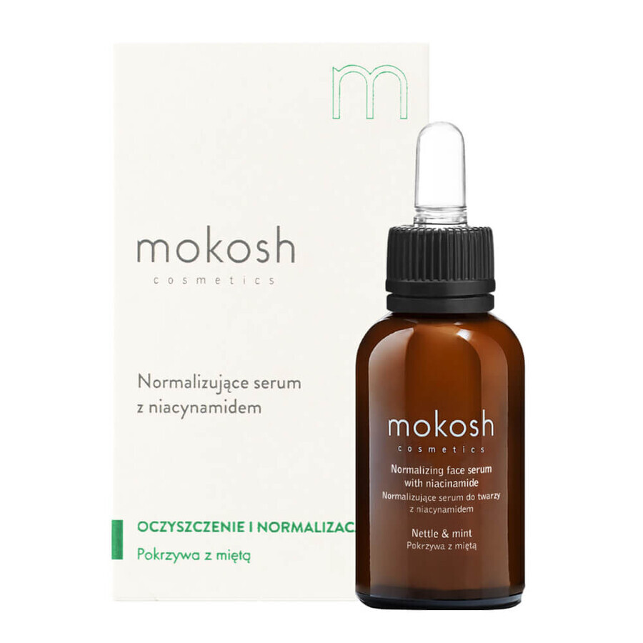 Mokosh normalizing serum with niacinamide, nettle and peppermint, 30 ml