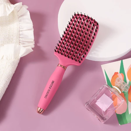 Sister Young, brosse à cheveux pour cheveux naturels, Ovia Fuchsia, 1 pc