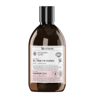 Vis Plantis Pharma Care, shower gel, rose + protein, 500 ml