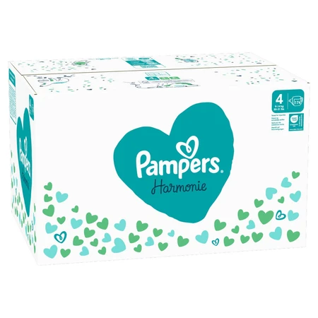 Pampers Harmonie, pañales, talla 4, 9-14 kg, 174 piezas