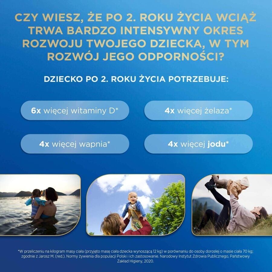 Set Bebilon Advance Pronutra 4 Junior, milk-based nourishing formula, after 2 years, 2 x 1000 g + Mustela wet wipes, 60 free
