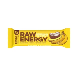 Barrita de proteínas con plátano y coco, 50 gr, Raw Energy