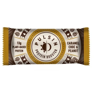 Eiwitreep met karamel, pinda's en chocolade, 50g, Pulsin