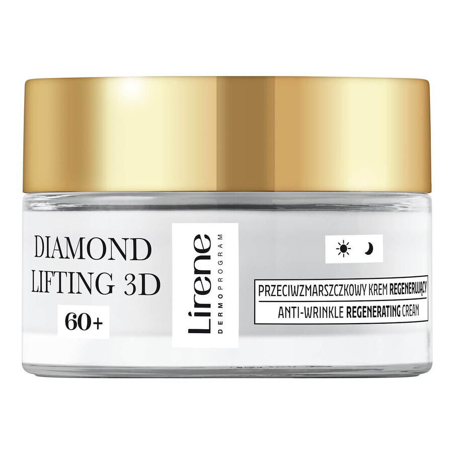 Lirene Diamentowy Lifting 3D 60+, regenerating anti-wrinkle day and night cream, 50 ml