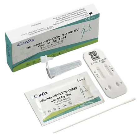 CorDx Influenza A/B + COVID-19/RSV Combo Ag, test antigen pentru 4 virusuri, 1 buc