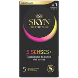 Unimil Skyn 5 Senses+, latex-free condoms, 5 pieces