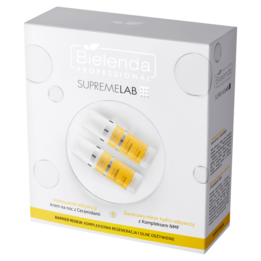 Set Bielenda Professional SupremeLAB Barrier Renew, nourishing night cream 50 ml + Barrier hydro-nourishing facial elixir 50 ml