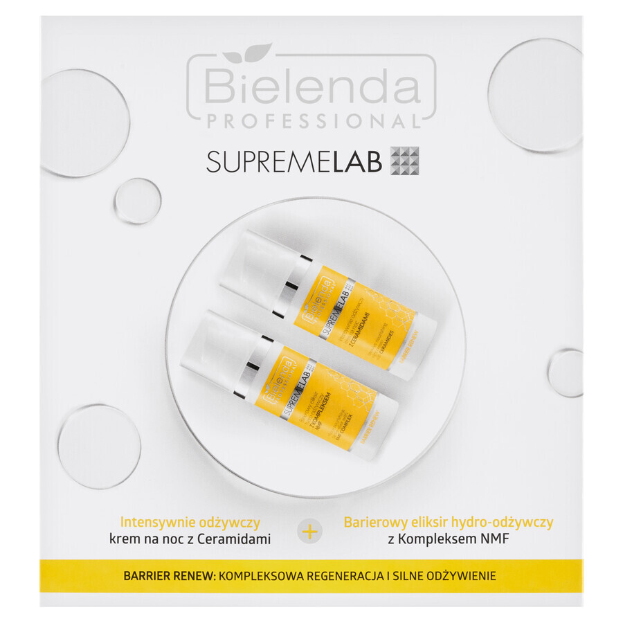 Set Bielenda Professional SupremeLAB Barrier Renew, nourishing night cream 50 ml + Barrier hydro-nourishing facial elixir 50 ml