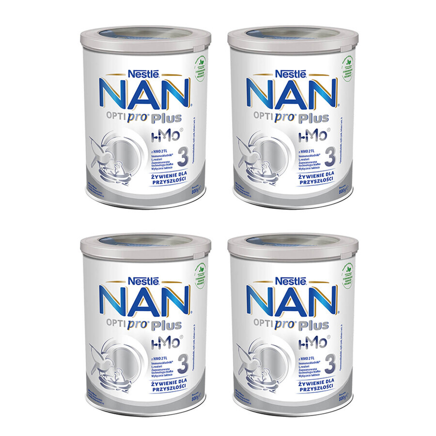 Nestle NAN Optipro Plus 3 HM-O, modified milk for children over 1 year, 4 x 800 g