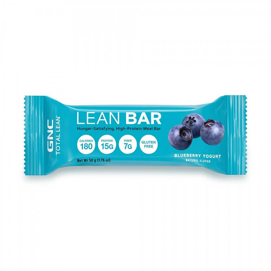 Comprar Barrita de proteínas con fibra, yogur y arándanos Lean Bar, 50 g, GNC Barrita de proteínas con fibra, yogur y arándanos Lean Bar, 50 g, GNC