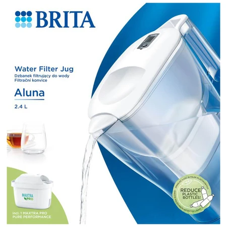 Brita Aluna, pitcher with filter 2,4 l, white + filter Maxtra Pro Pure Performance, 1 pc