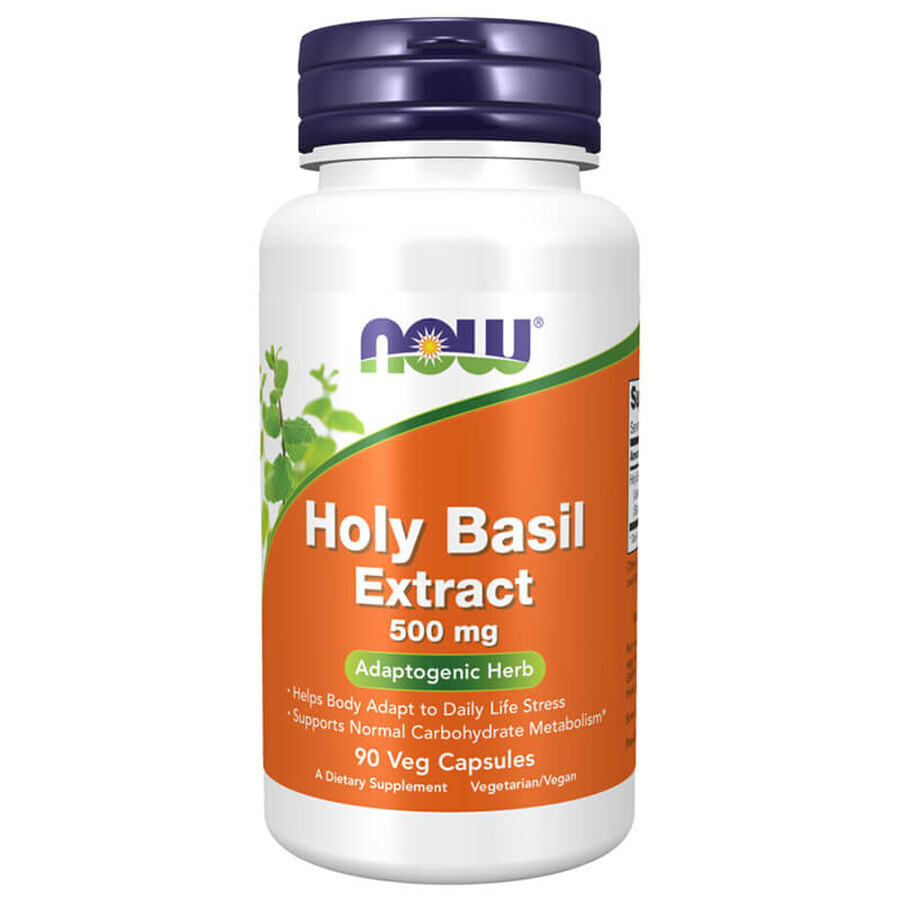 Now Foods Holy basil extract 500 mg, tulsi, 90 vegan capsules