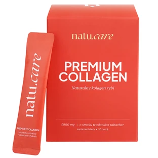 Natu.Care Premium Collagen 5000 mg, goût fraise-rhubarbe, 30 sachets