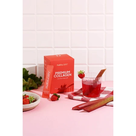 Natu.Care Premium Collagen 5000 mg, goût fraise-rhubarbe, 30 sachets
