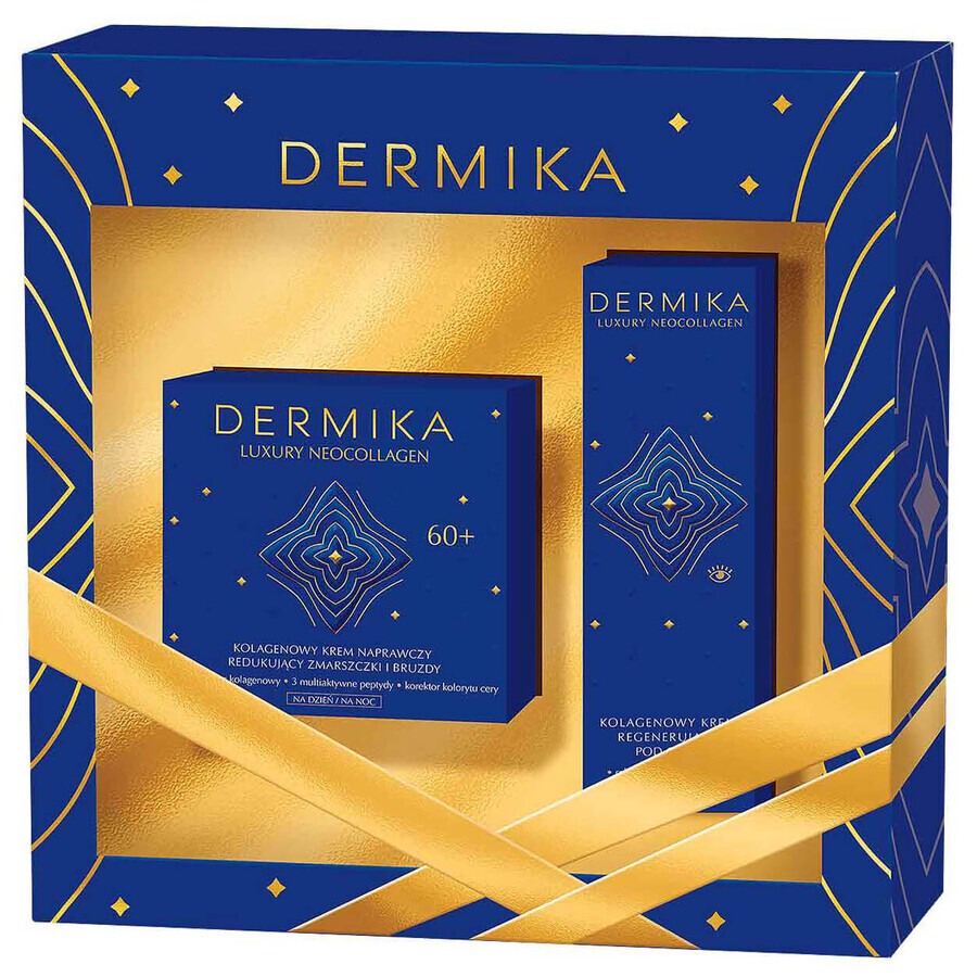 Set Dermika Luxury Neocollagen 60+, collagen face cream 50 ml + collagen eye cream 15 ml
