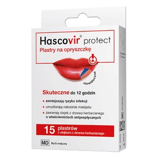Hascovir Protect, koortslippleisters, 15 stuks