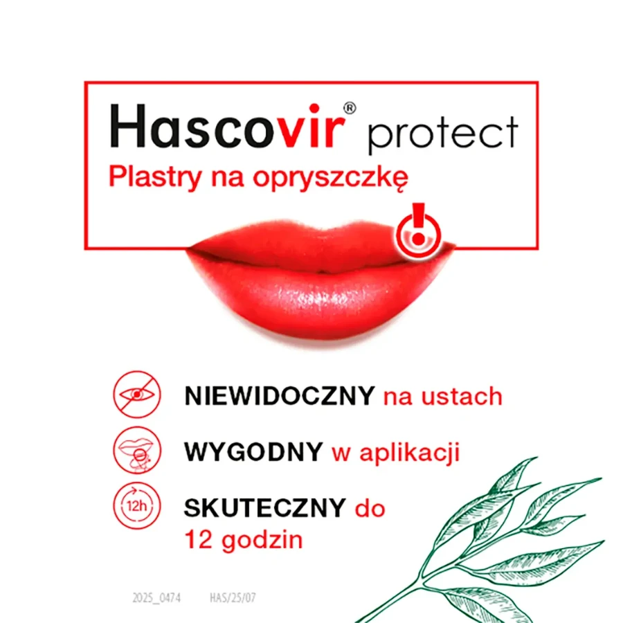 Hascovir Protect, koortslippleisters, 15 stuks