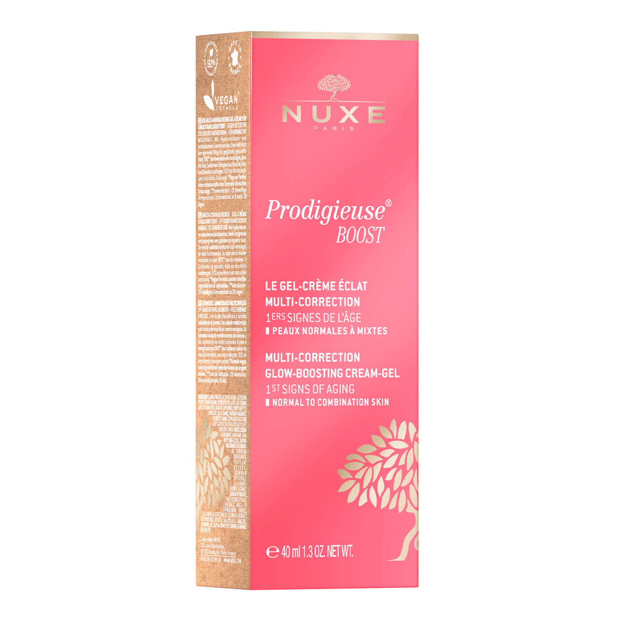 Nuxe Prodigieuse Boost set, illuminating face cream, combination skin, 40 ml + eye gel balm, 15 ml for 1 penny