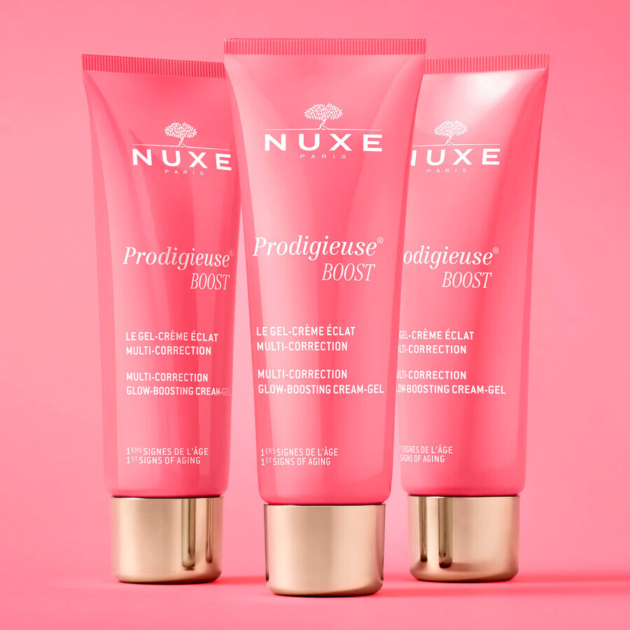 Nuxe Prodigieuse Boost set, illuminating face cream, combination skin, 40 ml + eye gel balm, 15 ml for 1 penny