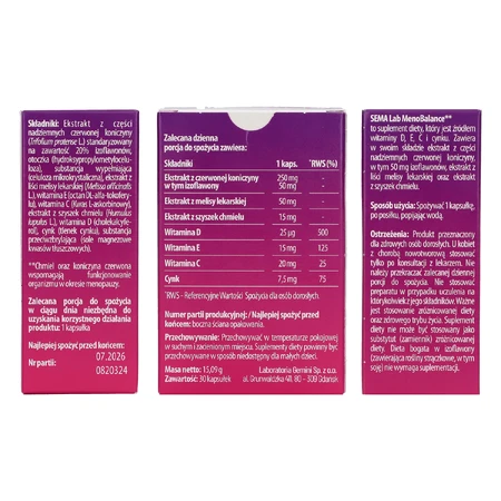 SEMA Lab MenoBalance, 30 hard capsules