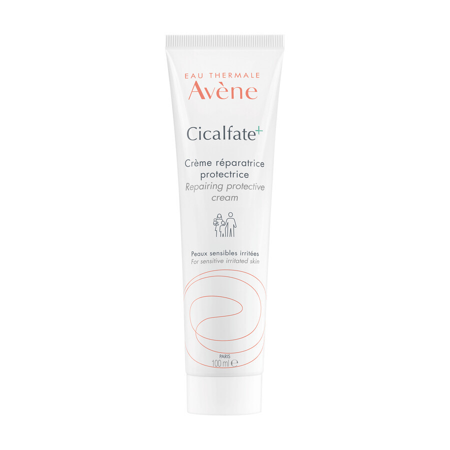 Avene Cicalfate+ set, regenererende beschermende crème voor het hele gezin, gevoelige en geïrriteerde huid, 2 x 100 ml + Hyaluron Activ B3, herstellend serum, 10 ml gratis