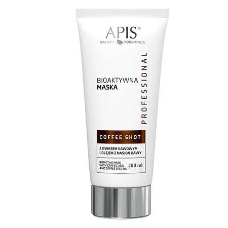 Set Apis Coffee Shot, bioactief masker met koffiezuur, 200 ml + antiverouderende koffiecrème, 100 ml