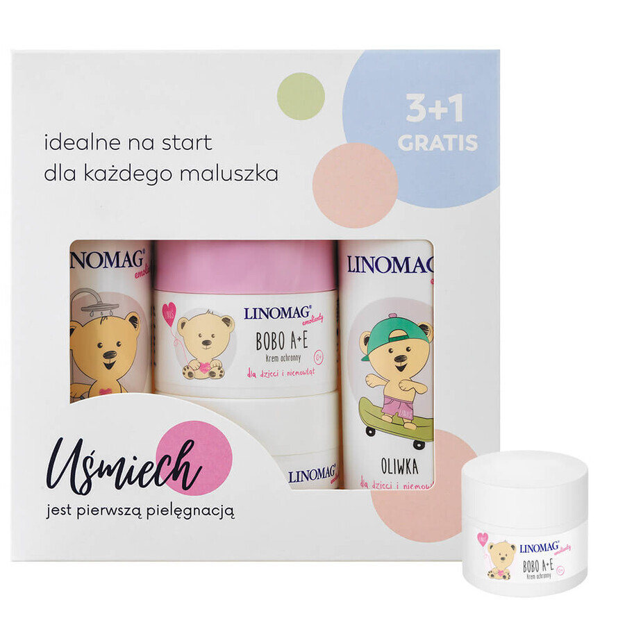 Set Linomag Emollients + protection cream, 15 ml free