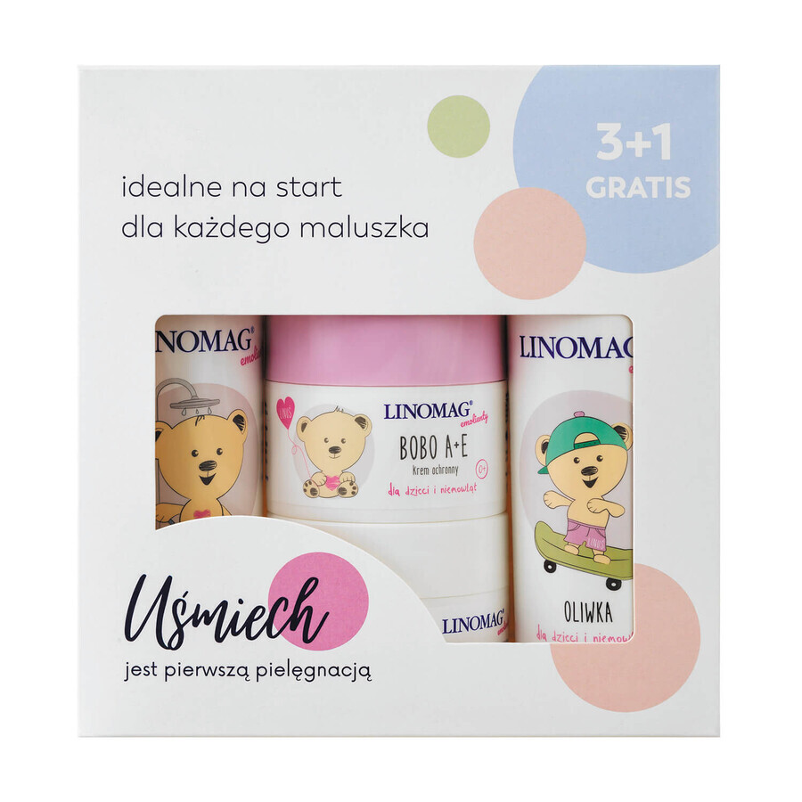 Set Linomag Emollients + protection cream, 15 ml free
