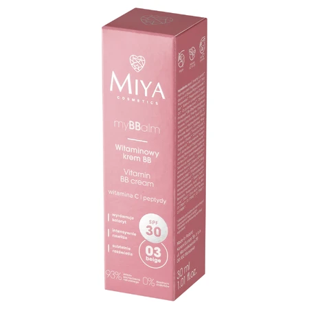 Miya myBBalm, Vitamin BB cream, SPF 30, 03 beige, 30 ml