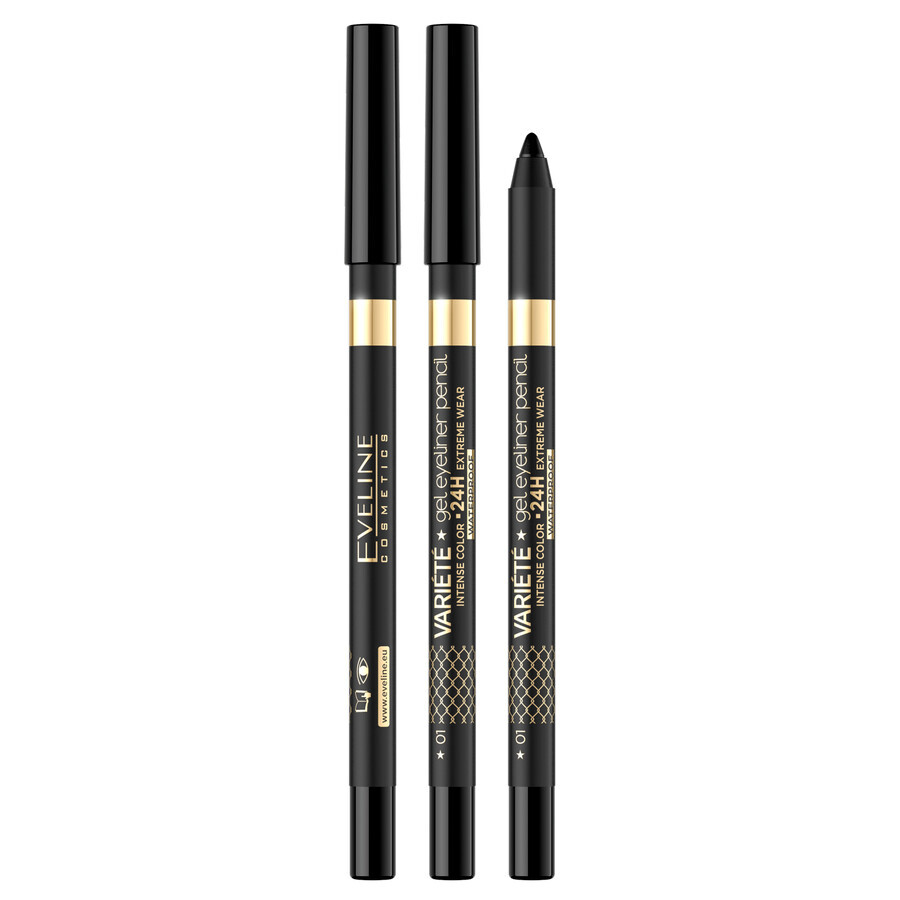 Acquista Eveline Cosmetics Varieties, eyeliner in gel, impermeabile, n. 01 nero, 1 pz. Eveline Cosmetics Varieties, eyeliner in gel, impermeabile, n. 01 nero, 1 pz.