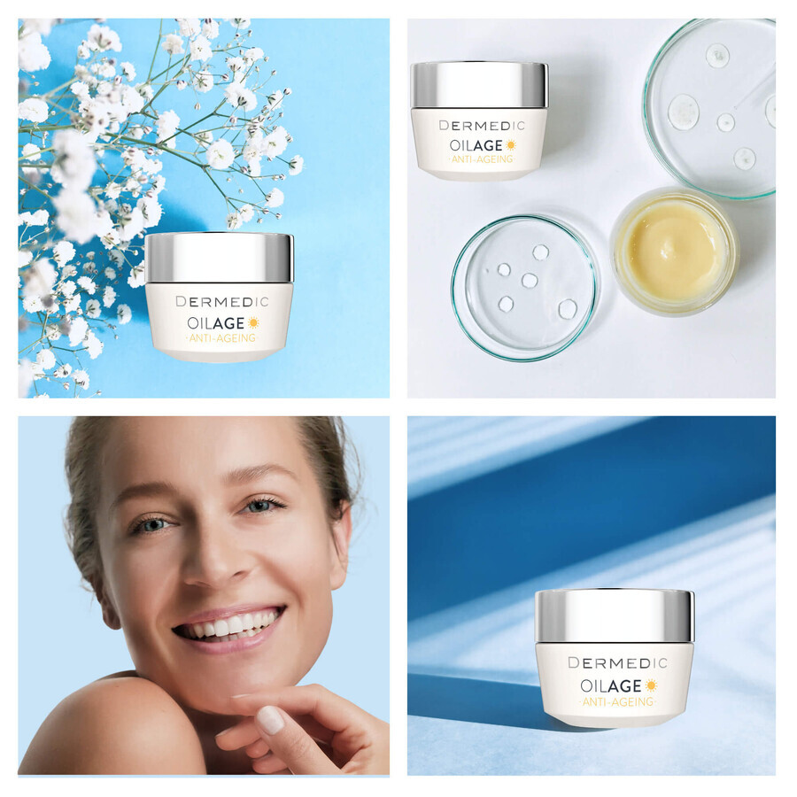 Dermedic Oilage set, day cream, 50 ml + syndet wash oil, 25 ml free